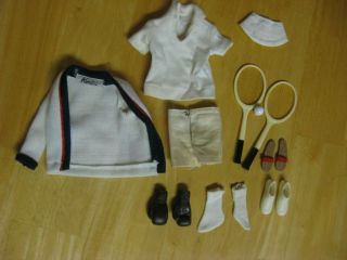 Vintage Barbie/ken Doll Accessories - Tennis And Boxing