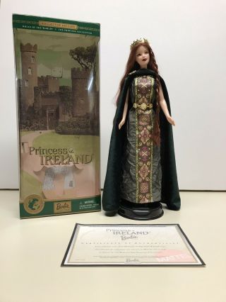 Princess Of Ireland Barbie Doll - 2001 Dolls Of The World 53367 Irish