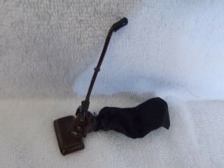Vintage Miniature Doll House Metal Upright Vacuum Cleaner With Bag