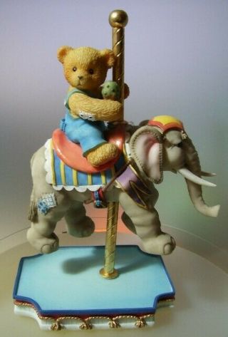 Cherished Teddies " Ivan Carousel Figurine With Elephant " 589969 Ex Display