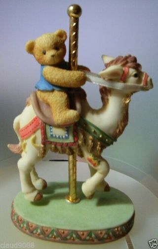 Cherished Teddies " Jerrod Carousel Figurine With Camel " 589926 Ex Display