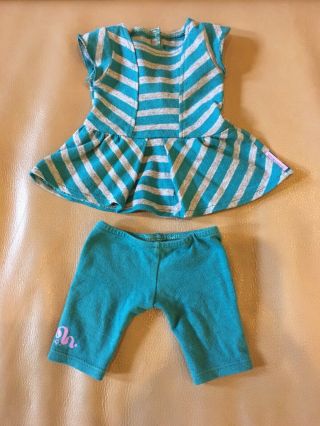 Retired Meet Outfit From 18 " American Girl Doll Mckenna Dress Leggings