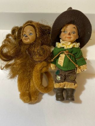 1999 Mattel Kelly Club Wizard Of Oz Dolls The Cowardly Lion And Scarecrow