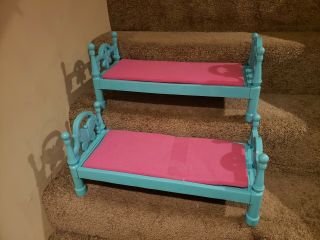 My Life Bunk Bed For 18 Inch Dolls Tourquis Plastic Stackable Pink Mattresses
