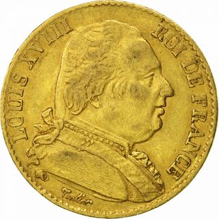 [ 481010] Coin,  France,  Louis Xviii,  Louis Xviii,  20 Francs,  1815,  Paris