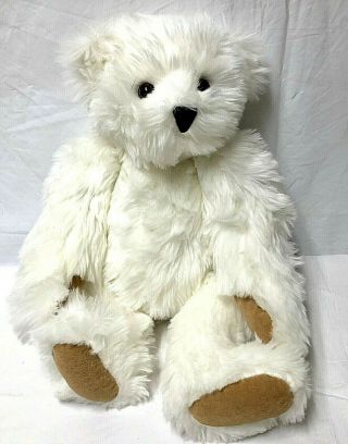 Vermont Teddy Bear 2011 Issue White Furry Fluffy 15 "