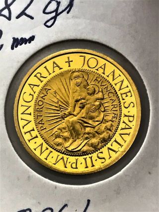 1991 Bp.  Hungary 10 000 Forint Proof Gold Coin 6.  982g