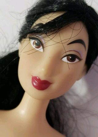 Disney Store Classic Doll 11.  5 " Mulan Matchmaker Long Hair Nude Articulated Arms