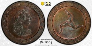 Y8 Great Britain Isle Of Man 1798 1/2 Penny Pcgs Ms - 64 Bn Tied For Finest