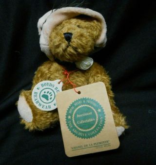 Boyds Bears " Chanel De La Plumtete " Jointed Plush Bear 1990 - 97 Retired Vintage