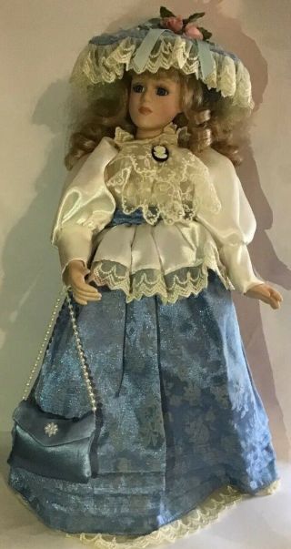 18” Collectible Doll On Stand Jane L Dolan