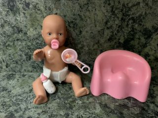 Zapf Creation Mini Baby Born Miniworld Doll W/diaper Pacifier Bottle Potty Rattl