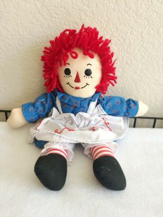 Raggedy Ann 13 " Plush Stuffed Doll Toy By Applause Yr 2009