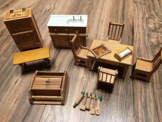 Concord Miniature Wood Furniture For Doll House Misc.  Kitchen Items See Descrip