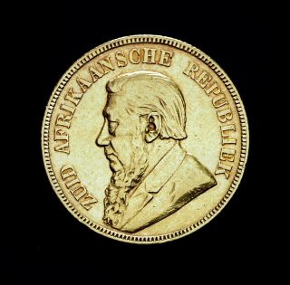 1892 South Africa Kruger Gold Pond Gvf Coin