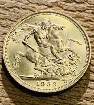 1963 Gold Elizabeth Ii Dei Gratia Regina Fd Coin