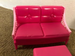 Barbie Dream House 2013 Replacement Parts Couch and Ottoman Set 3