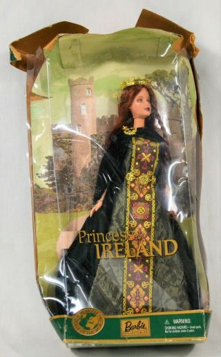 2001 Princess Ireland Dolls Of The World Barbie Collector Edition Nib 53367