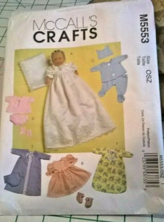 McCALL ' S CRAFTS M5553 - CLOTHES SEWING PATTERN FOR 11 