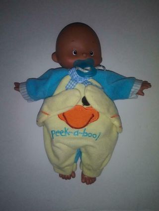 2000 Citi Toy Baby Doll African American 10” Rubber With Soft Beanie Body
