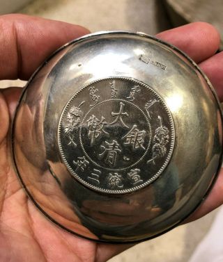 China,  Empire,  Dollar,  Year 3 (1911) Silver Coin Dish