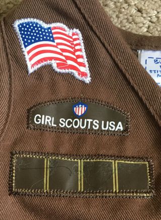 ❤️Build a Bear Girl Scouts GSA Brownie Uniform Clothes Outfit BABW EUC 2 Piece 3