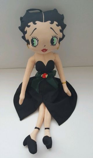 1999 King Features Syndicate Runway Betty Boop Black Dress 17 " Plush Doll