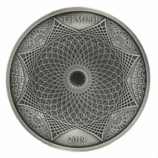 Solomon Islands 2019 10$ Taj Mahal 100g Antique Finish 4 - Layer 3oz Silver Coin