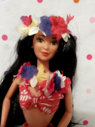 Gorgeous " Polynesian  Barbie Doll,  Dotw,  Outfit,  Long Hair,  Excd Mattel