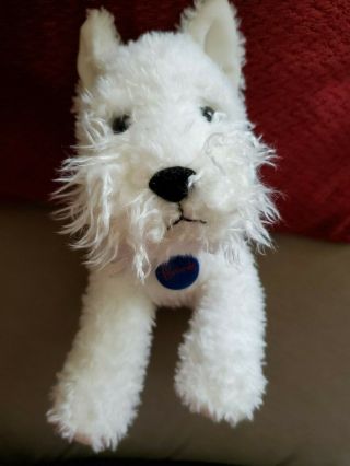 11 " Harrods London Knightsbridge White Scottie Dog Terrier Plush Stuffed Animal