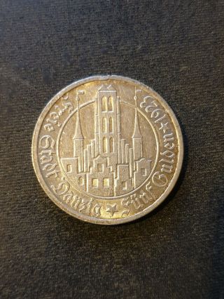 Danzig 5 Gulden 1923 Silver Coin - Poland 2