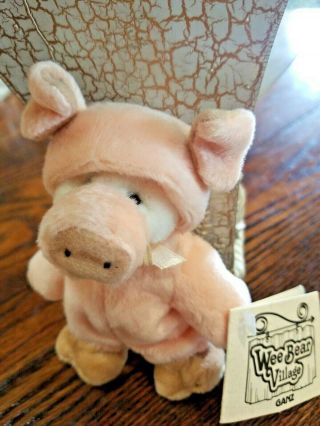 Ganz Wee Bear Village Mudford Pig With Tag