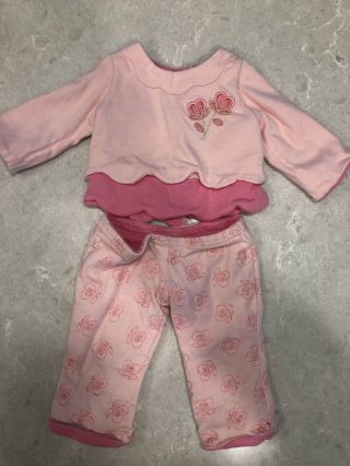 American Girl Bitty Baby Twin 2005 Playful Hearts Pink Outfit.