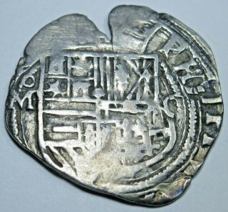 1500 ' s Spanish Silver 1 Reales Piece of 8 Real Colonial Pirate Cob Treasure Coin 2