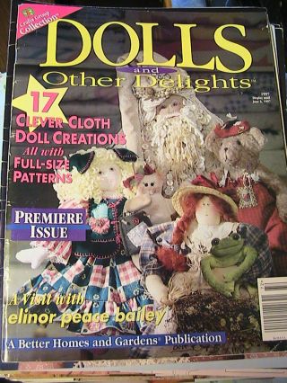 Dolls & Other Delights 1997 - 17 Cloth Art Doll Patterns Leprechaun Epb Doll,