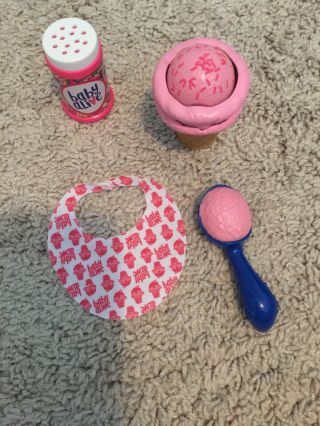 Baby Alive Magical Scoops Replacement Ice Cream Cone,  Pink Sprinkles & Spoon Euc