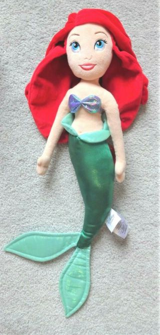 Disney Store Ariel Little Mermaid Soft Doll 20 " Plush Princess