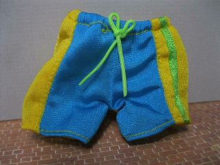 Barbie 2000 Surf City Ken Doll Bathing Swimming Trunks Swimsuit Clothes - Yellow