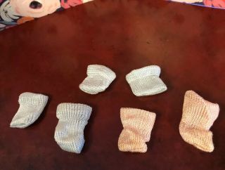 Three Pairs Of Rayon Socks For Ginny Vogue Or Other 8 Inch Doll