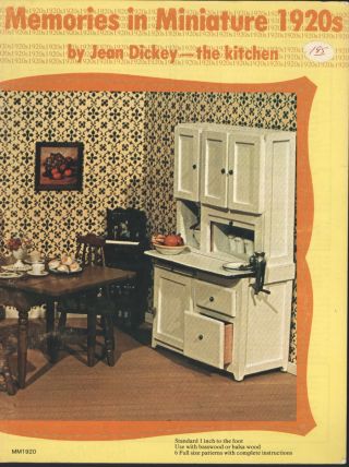 Memories In Miniature 1920s By Jean Dickey The Kitchen Pattern Instructions