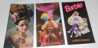 1990s Three Barbie 1996 Fao Schwarz Color Catalogs Dolls & Licensed Items