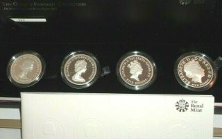 4 Pc 2013 British 5 Pound Piedfort Silver Proof Coin Queen 