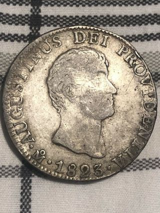 8 Reales Mexican Imperial Iturbide 1823 Silver Pretty