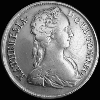 1742 Austria Hungary Maria Theresia - Madonna & Child Silver Thaler - Km 328.  3