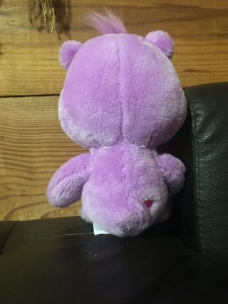 Care Bears Share Bear Plush 13” Purple Bear With Pink/blue Lollipops On Tummy 3
