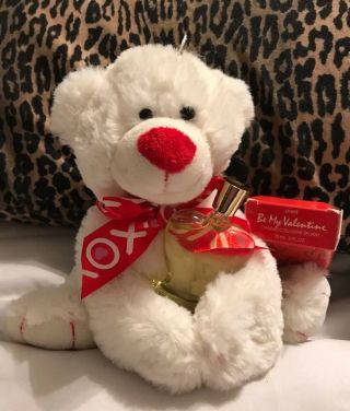 " Just Because I Love You " Gift - Plush Teddy Bear With Avon Candid Perfume For Her