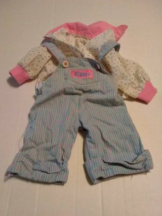 1986 My Buddy Kid Sister Playskool/hasbro Doll Clothes: Shirt & Overalls