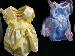 Vintage Disney Princess Toddler Doll Dresses Replacement 14 " Belle Cinderella