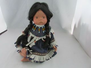 ✨ Porcelain Native American Doll Seated
