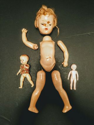 Vintage Doll Parts For Crafts And Halloween